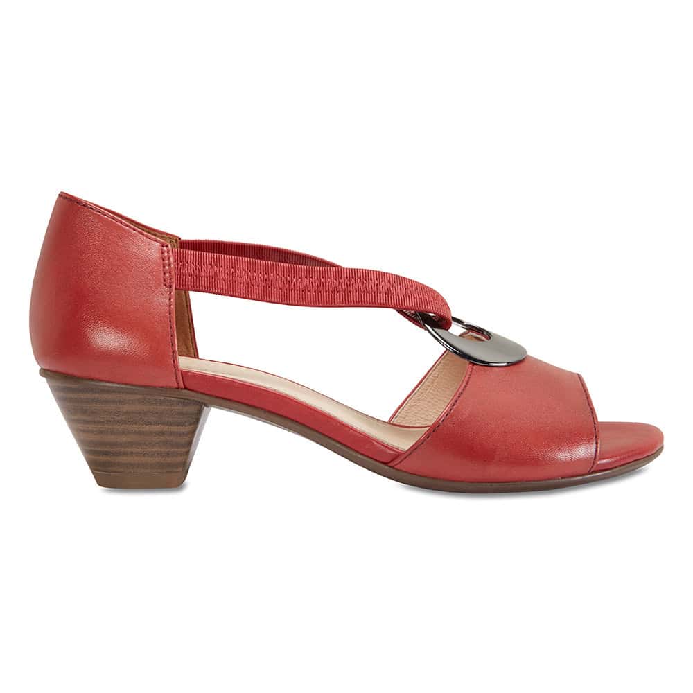 Praise Heel in Red Leather
