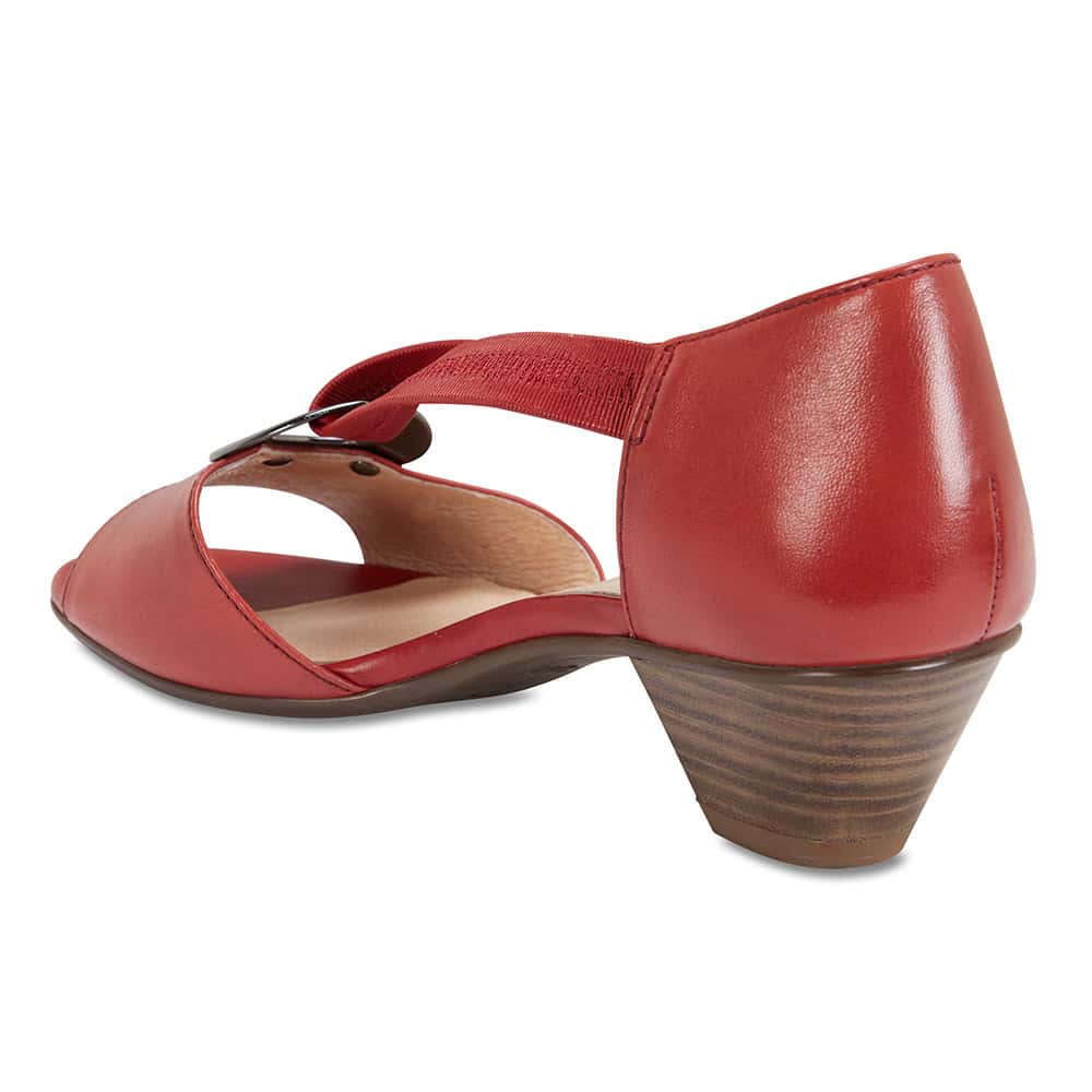 Praise Heel in Red Leather