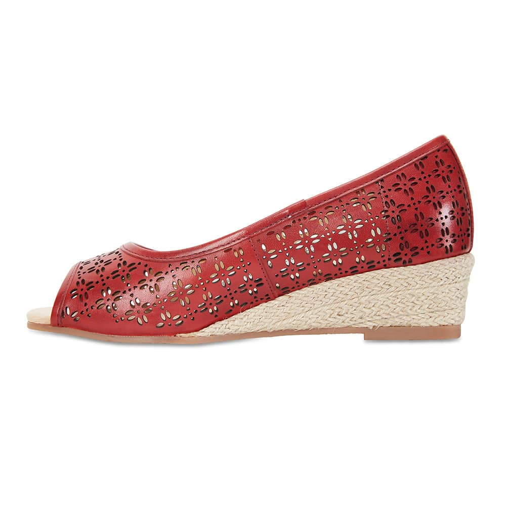 Raine Espadrille in Red Leather