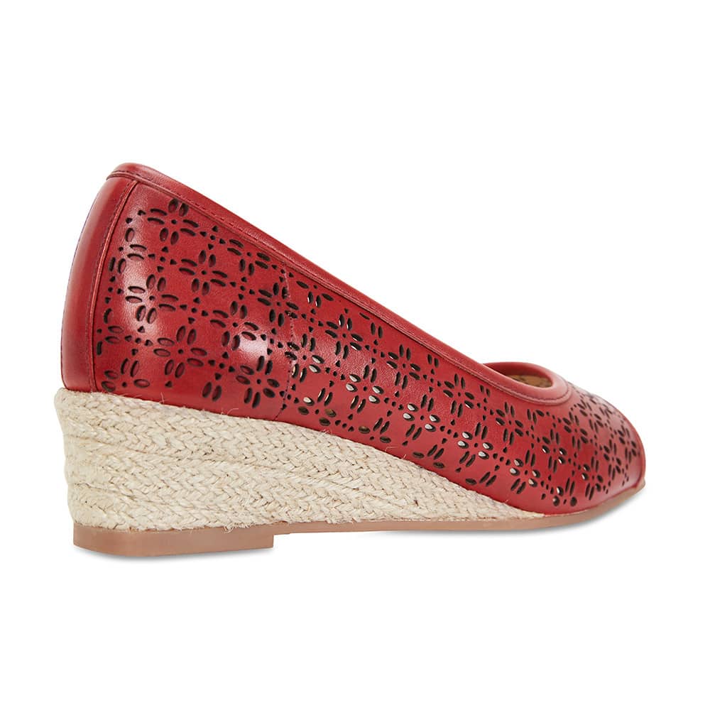 Raine Espadrille in Red Leather