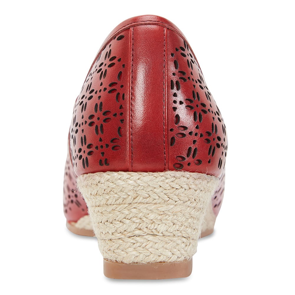 Raine Espadrille in Red Leather