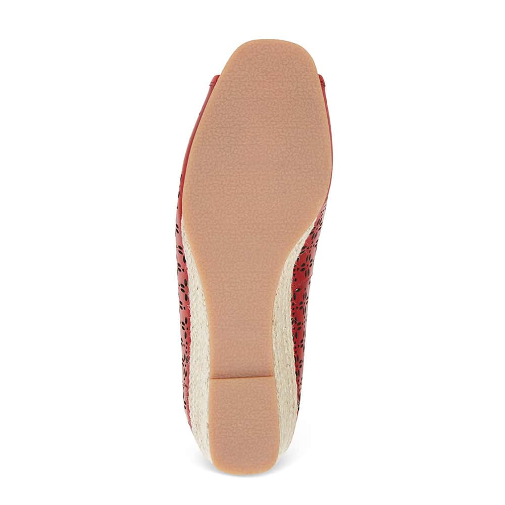 Raine Espadrille in Red Leather