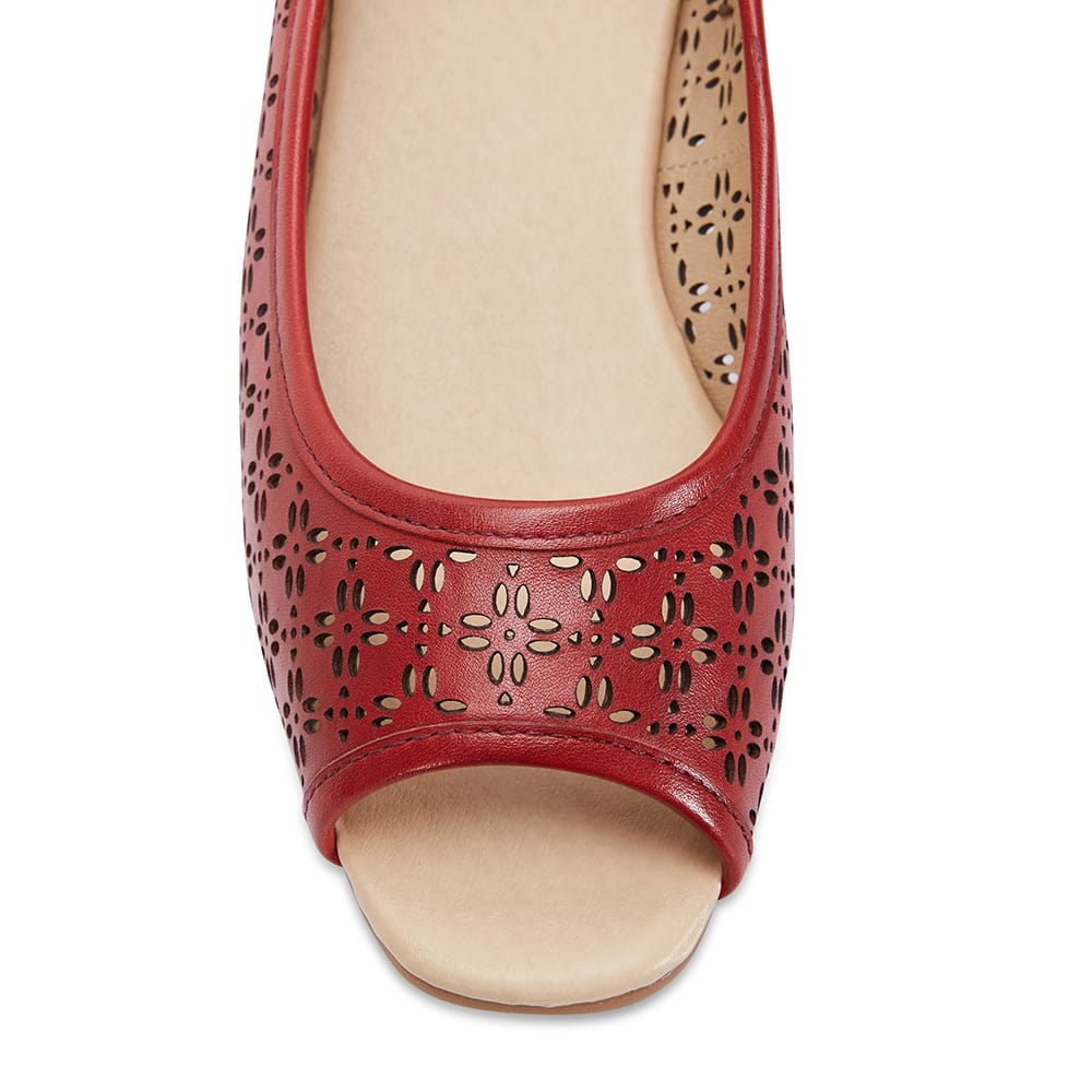 Raine Espadrille in Red Leather
