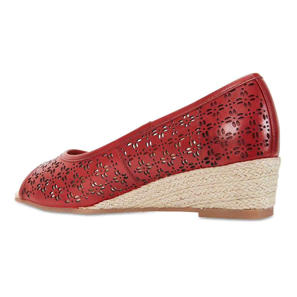 Raine Espadrille in Red Leather