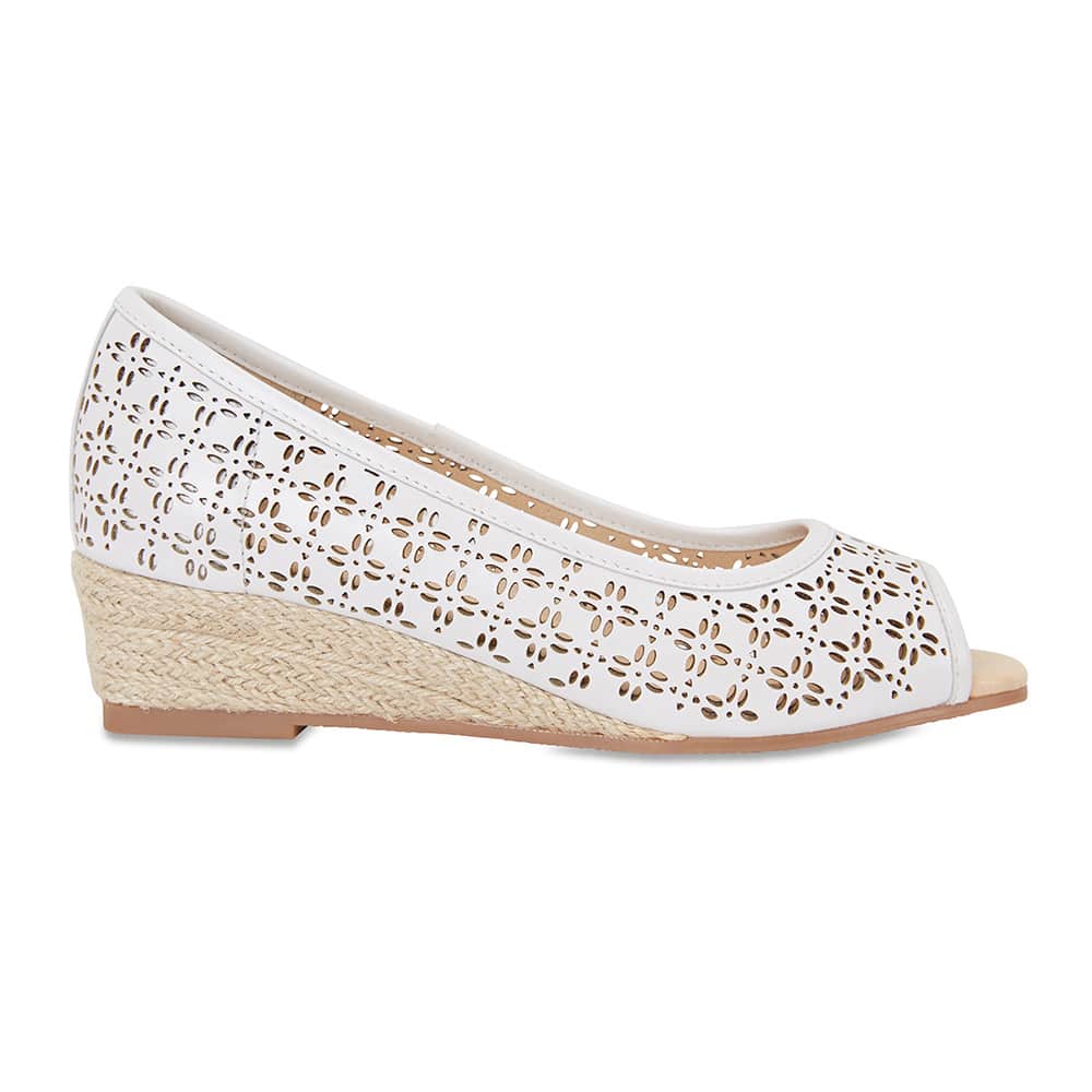 Raine Espadrille in White Leather