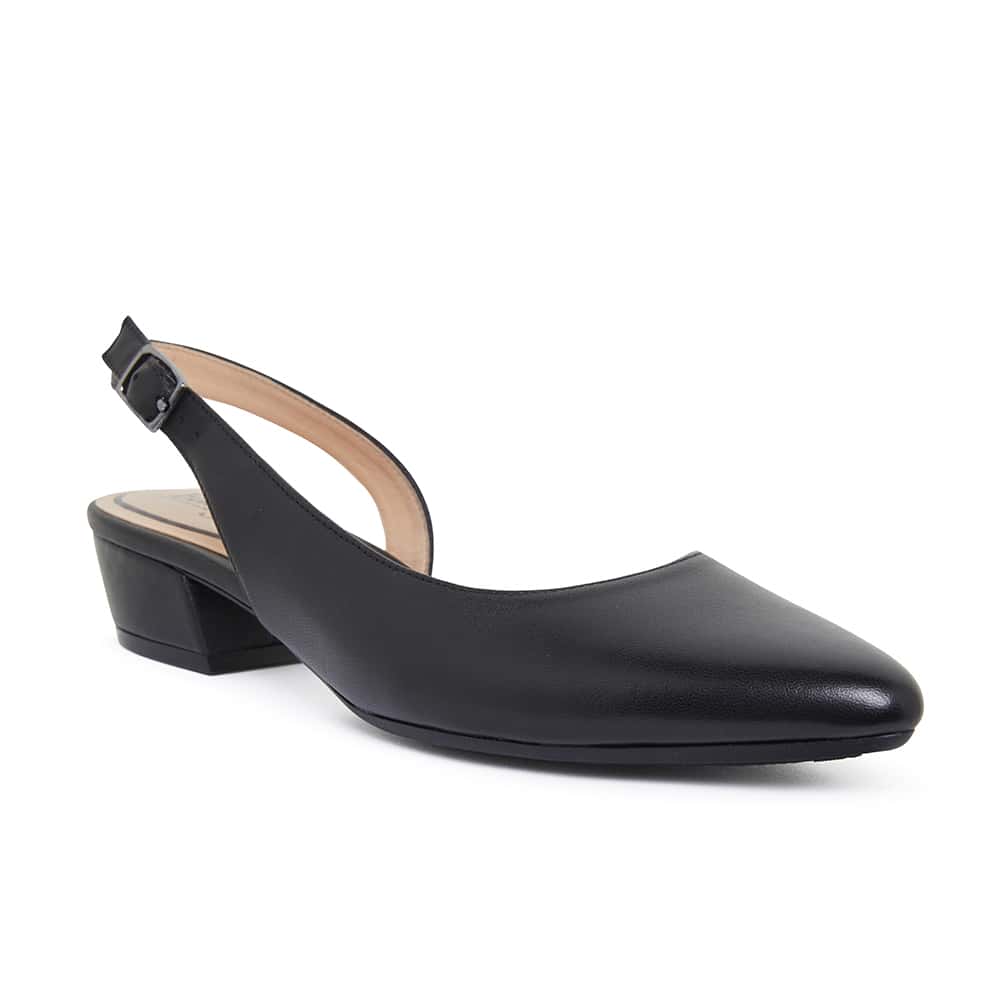 Ramsey Flat in Black Leather | Easy Steps | Shoe HQ