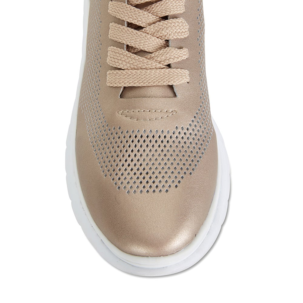 Ratio Sneaker in Gold Metallic Leather