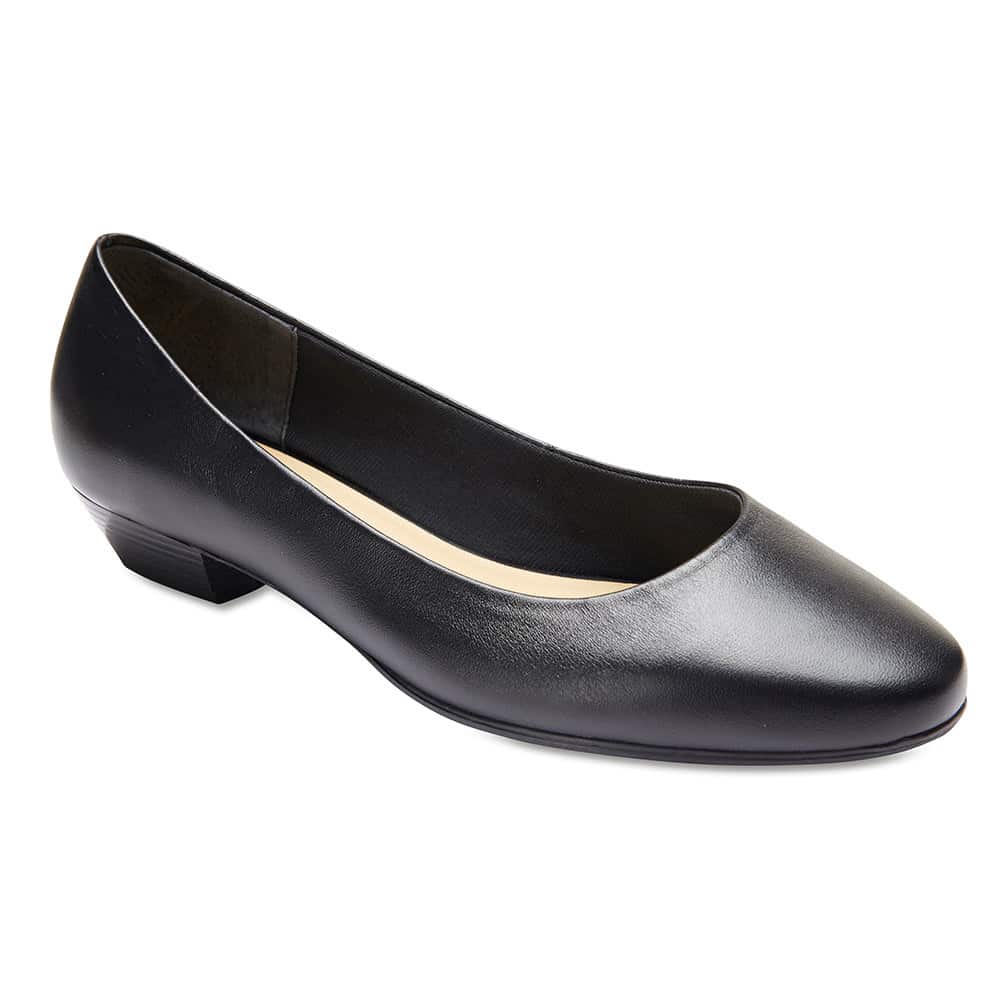 Regal Heel in Black Leather