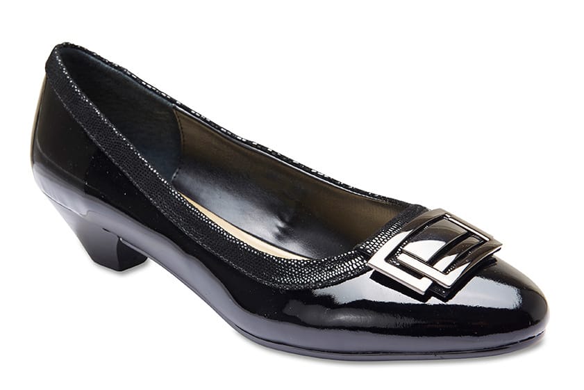 Rhianna Heel in Black Patent