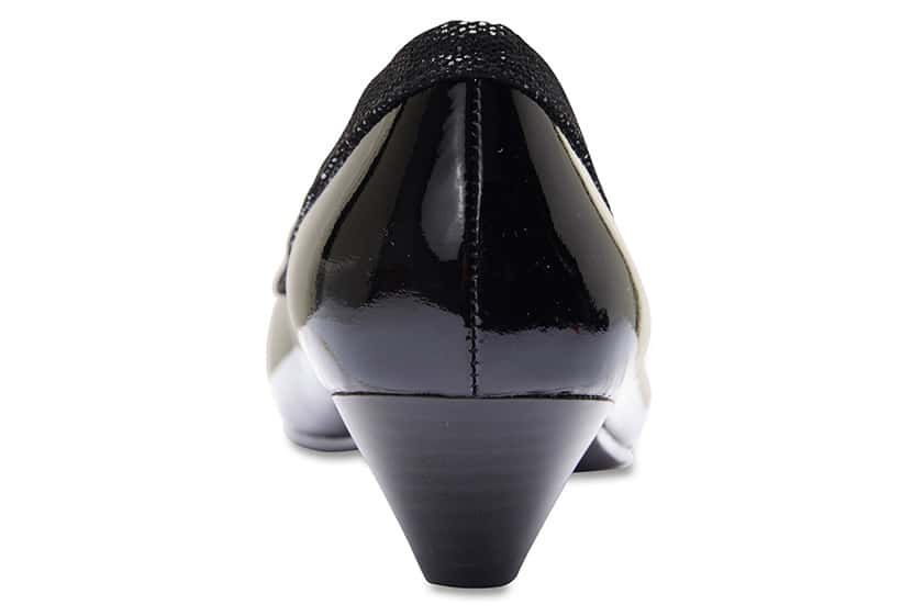 Rhianna Heel in Black Patent