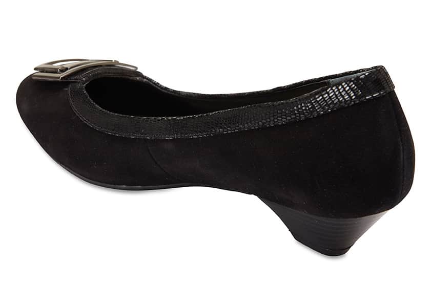Rhianna Heel in Black Suede