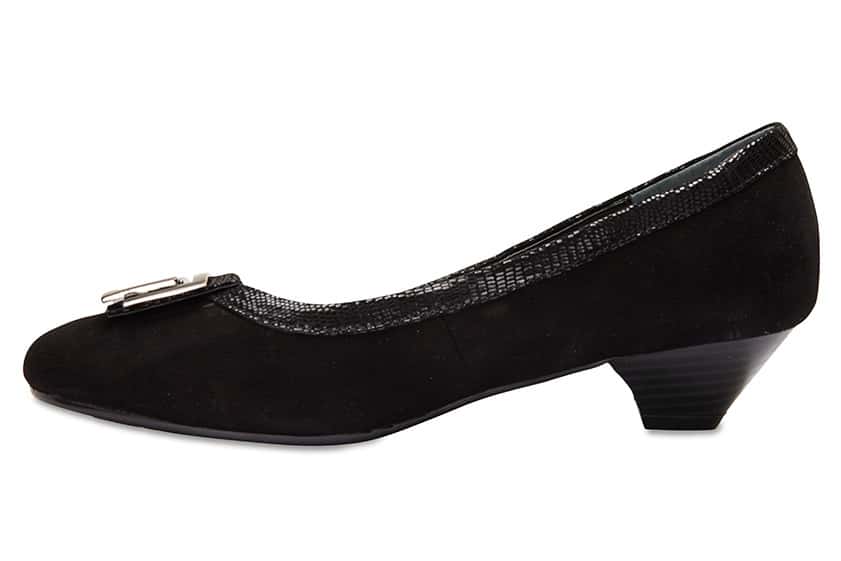 Rhianna Heel in Black Suede
