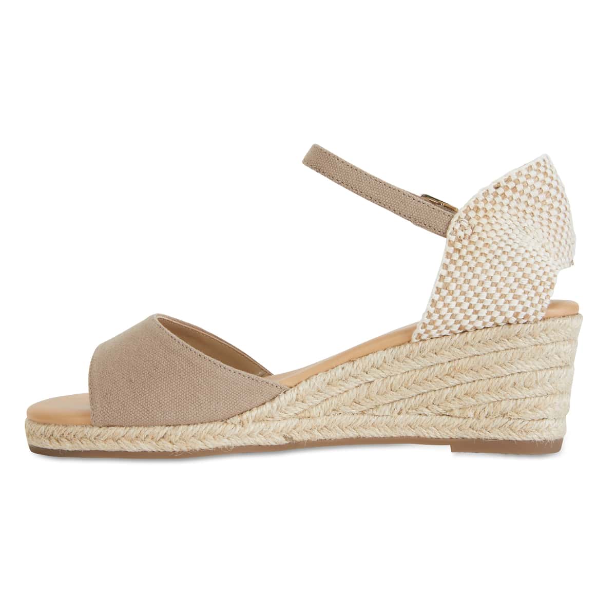 Safari Espadrille in Taupe Fabric
