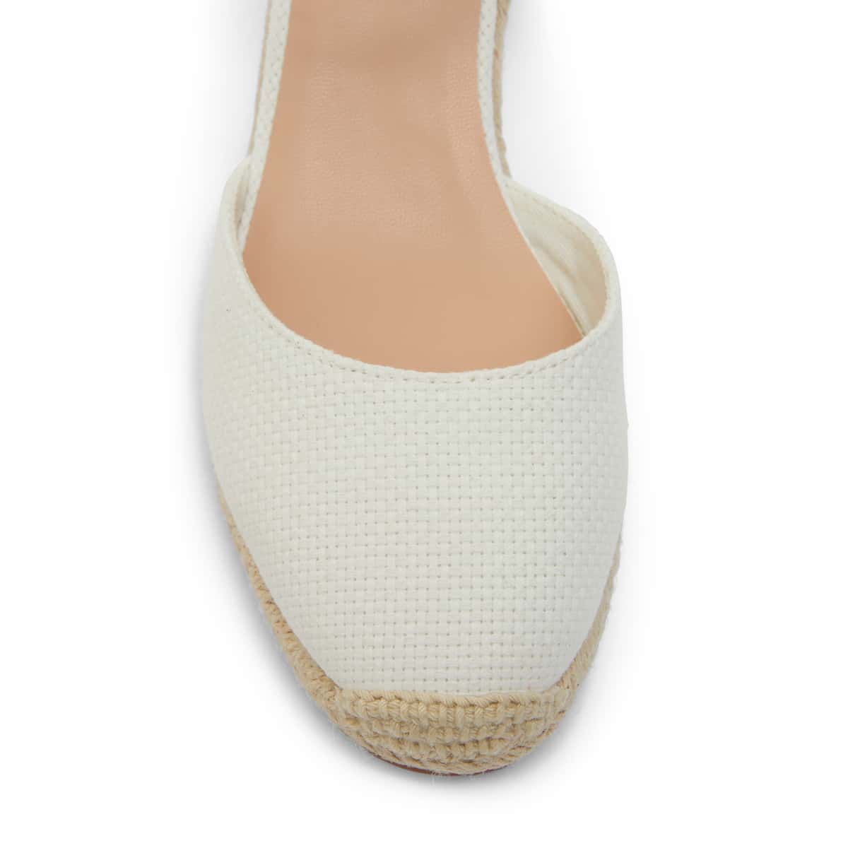 Santos Wedge in White Fabric