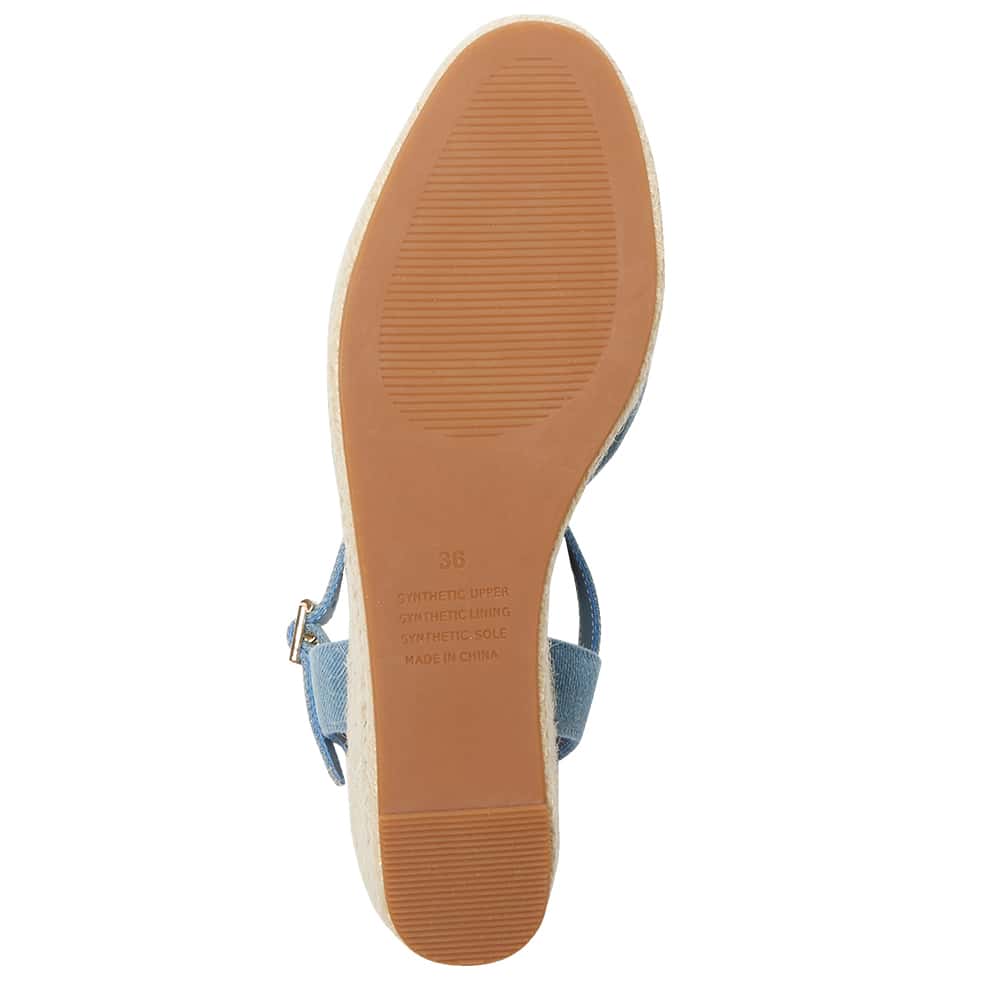 Santos Wedge in Denim