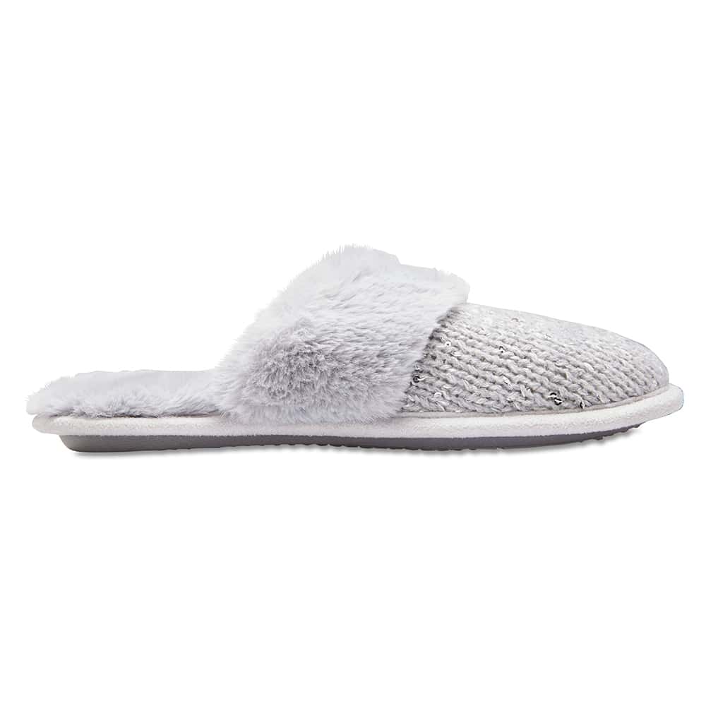 Sapphire Slipper in Grey Fabric