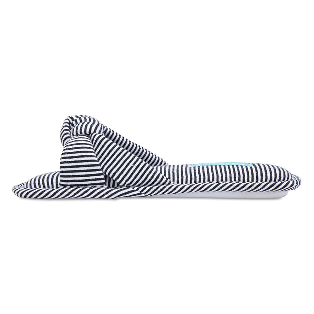 Sassy Slipper in Black And White Fabric
