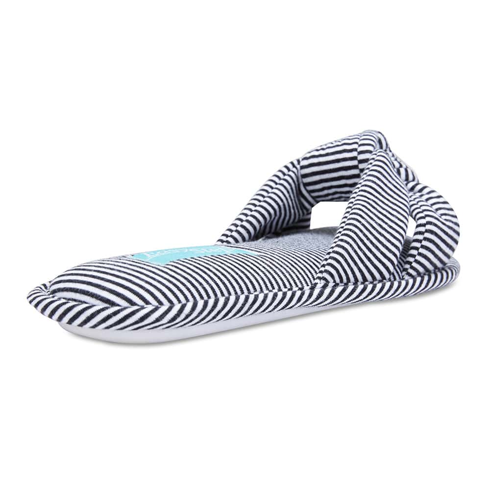 Sassy Slipper in Black And White Fabric