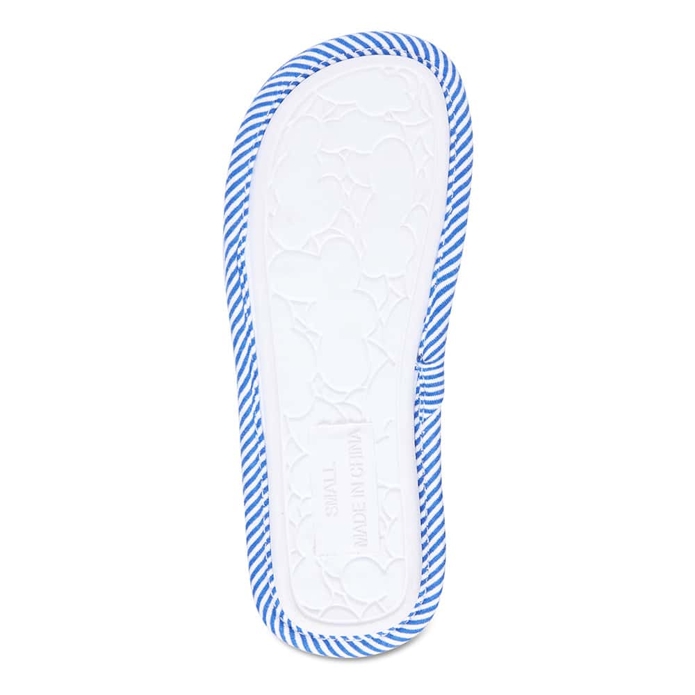 Sassy Slipper in Blue Fabric