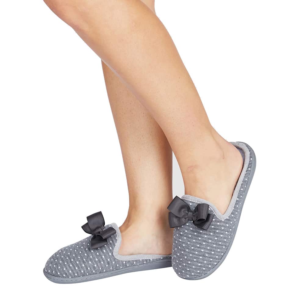 Satire Slipper in Charcoal Fabric