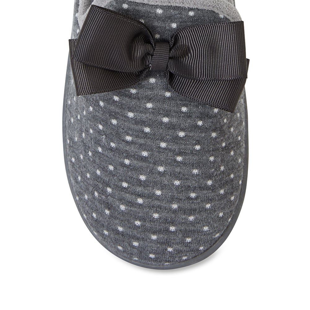 Satire Slipper in Charcoal Fabric