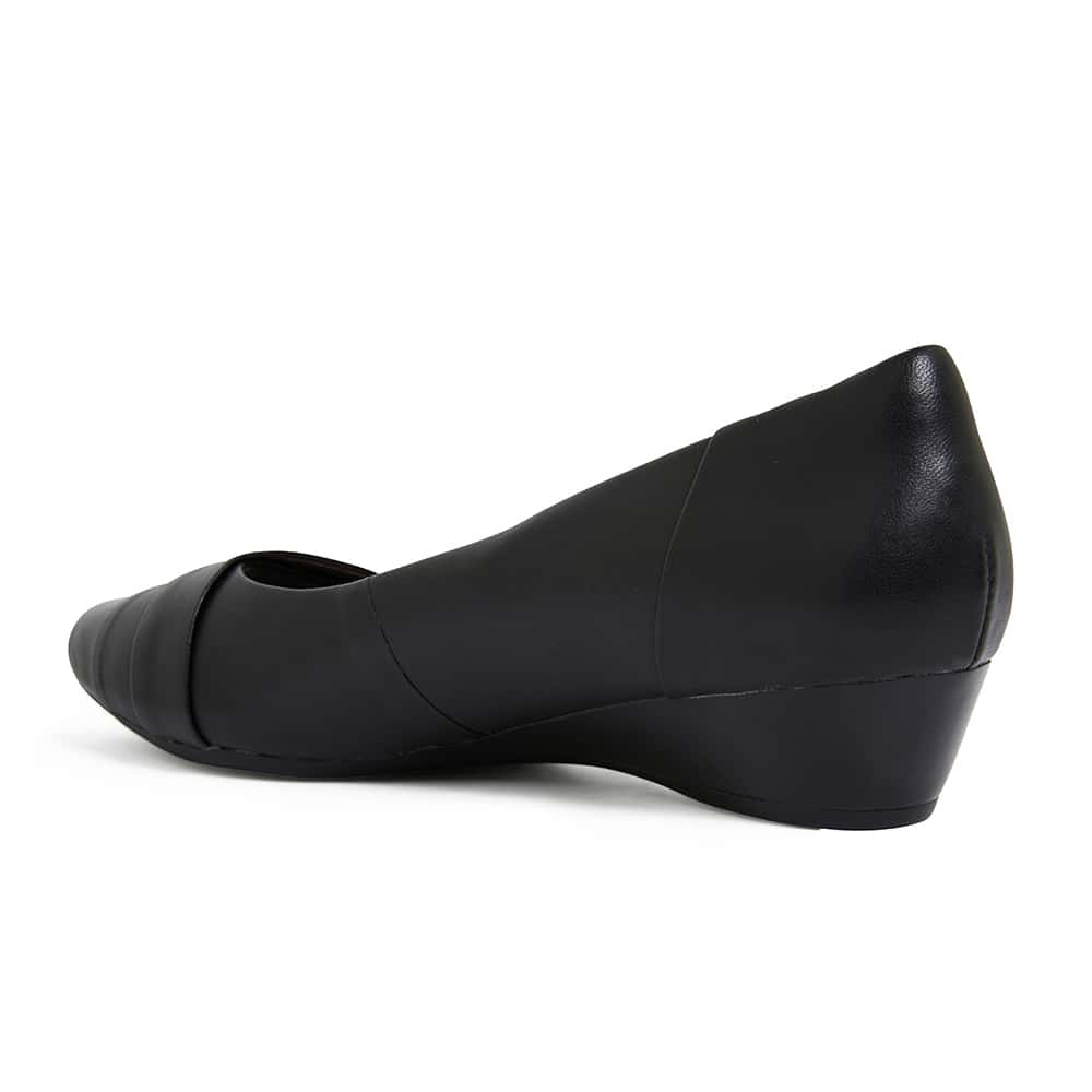 Saturn Heel in Black Leather