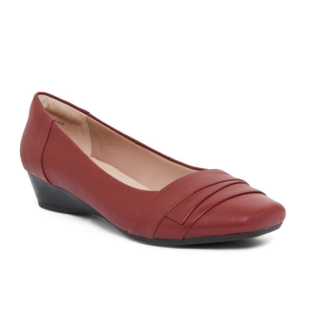 Saturn Heel in Red Leather