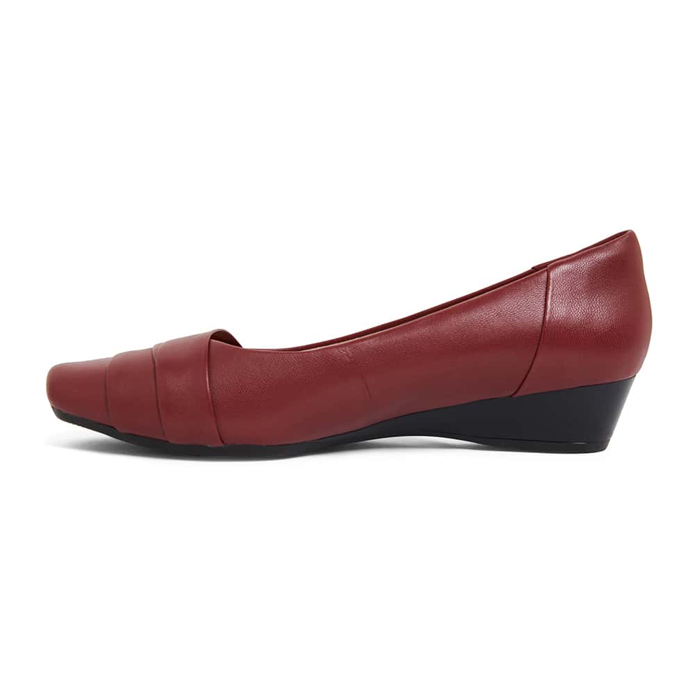 Saturn Heel in Red Leather