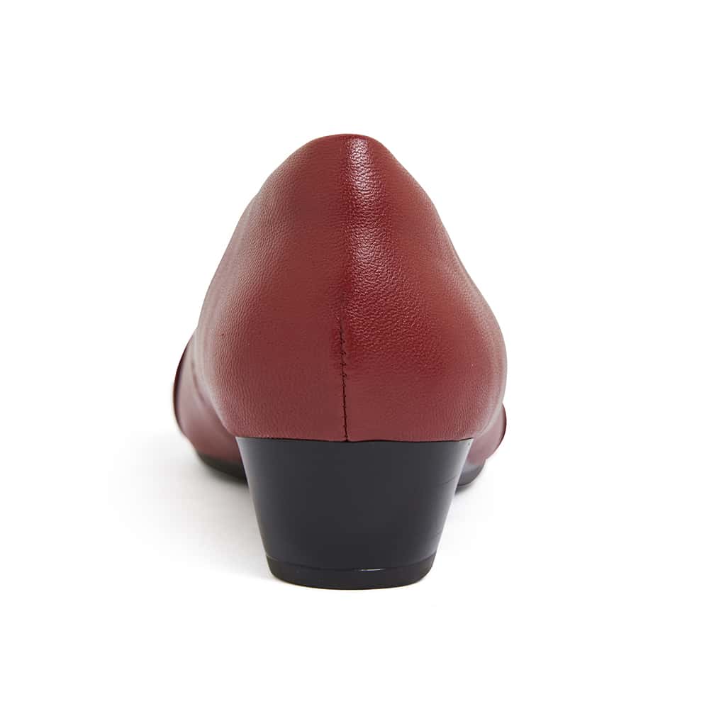 Saturn Heel in Red Leather