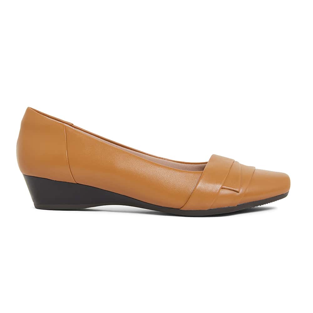 Saturn Heel in Tan Leather