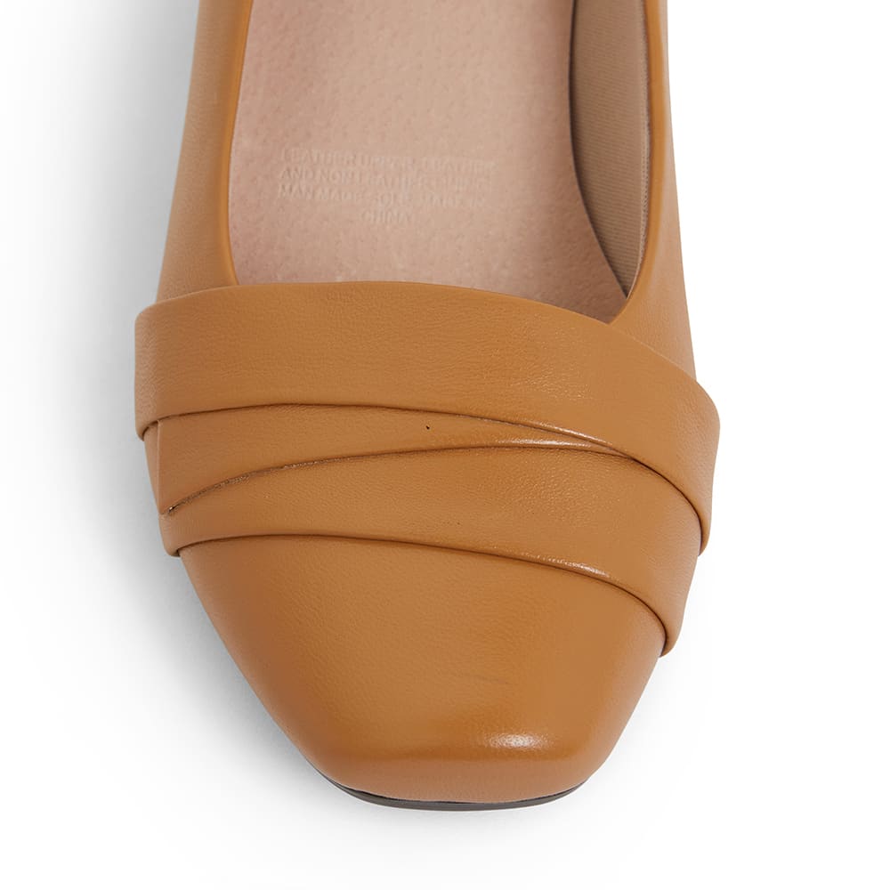 Saturn Heel in Tan Leather
