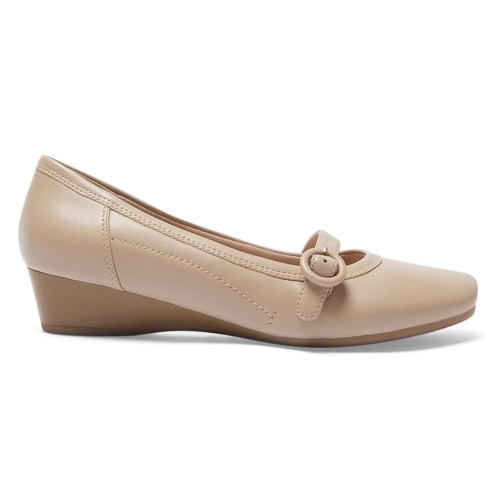 Savoy Heel in Nude Leather