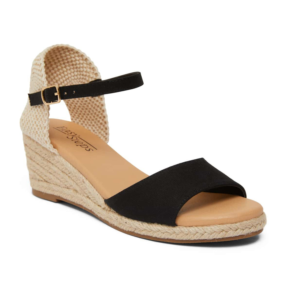 Scout Espadrille in Black Fabric