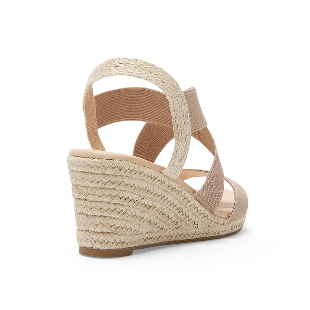 Selina Wedge in Natural Elastic Fabric