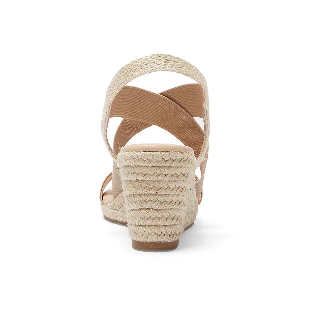 Selina Wedge in Natural Elastic Fabric