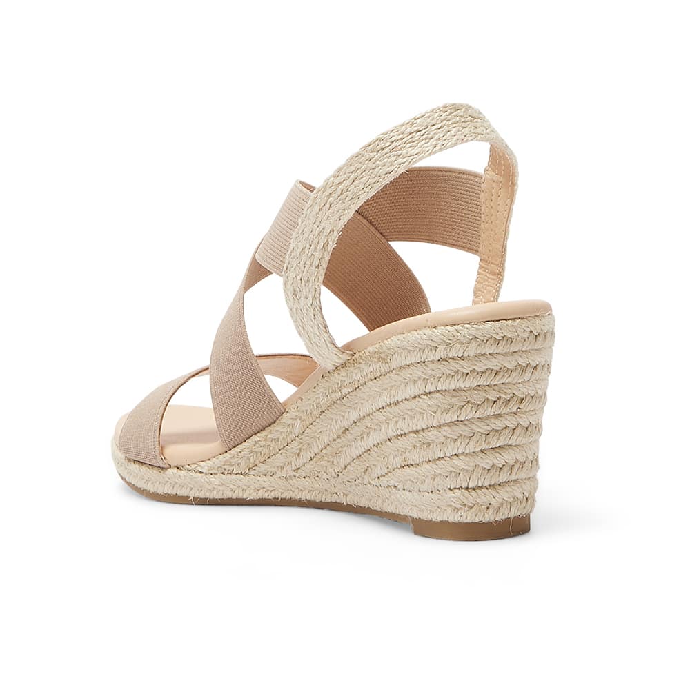 Selina Wedge in Natural Elastic Fabric