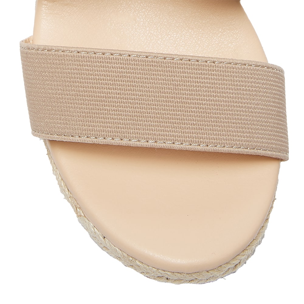 Selina Wedge in Natural Elastic Fabric