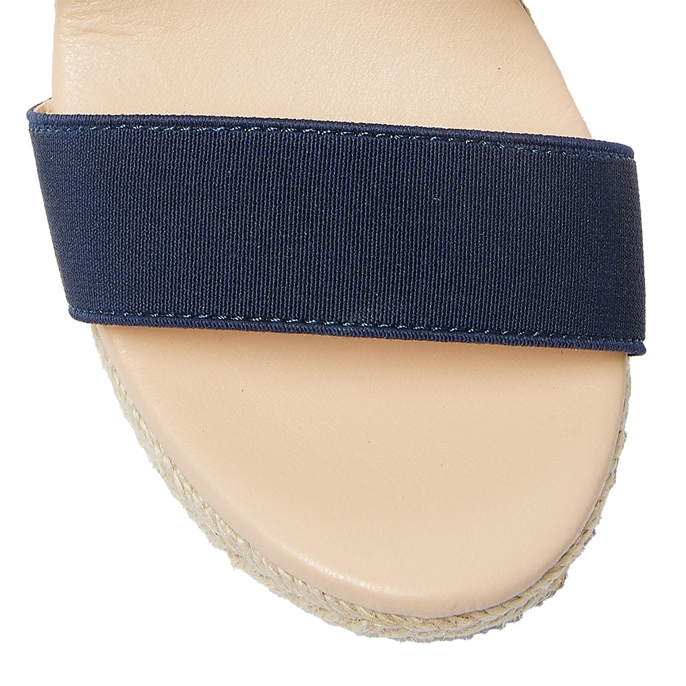 Selina Wedge in Navy Fabric