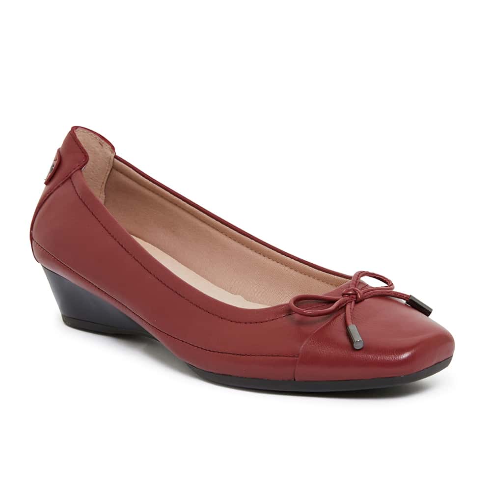 Shannon Heel in Red Leather