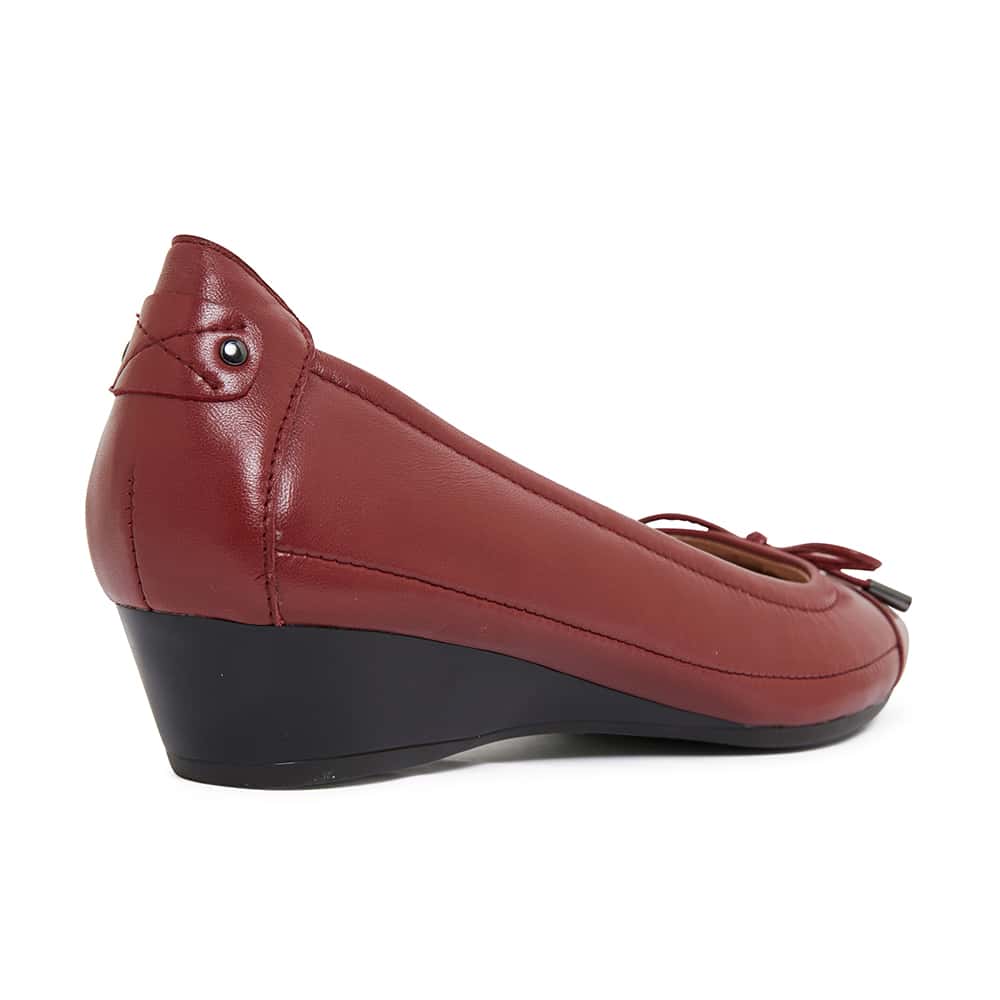 Shannon Heel in Red Leather | Easy Steps | Shoe HQ