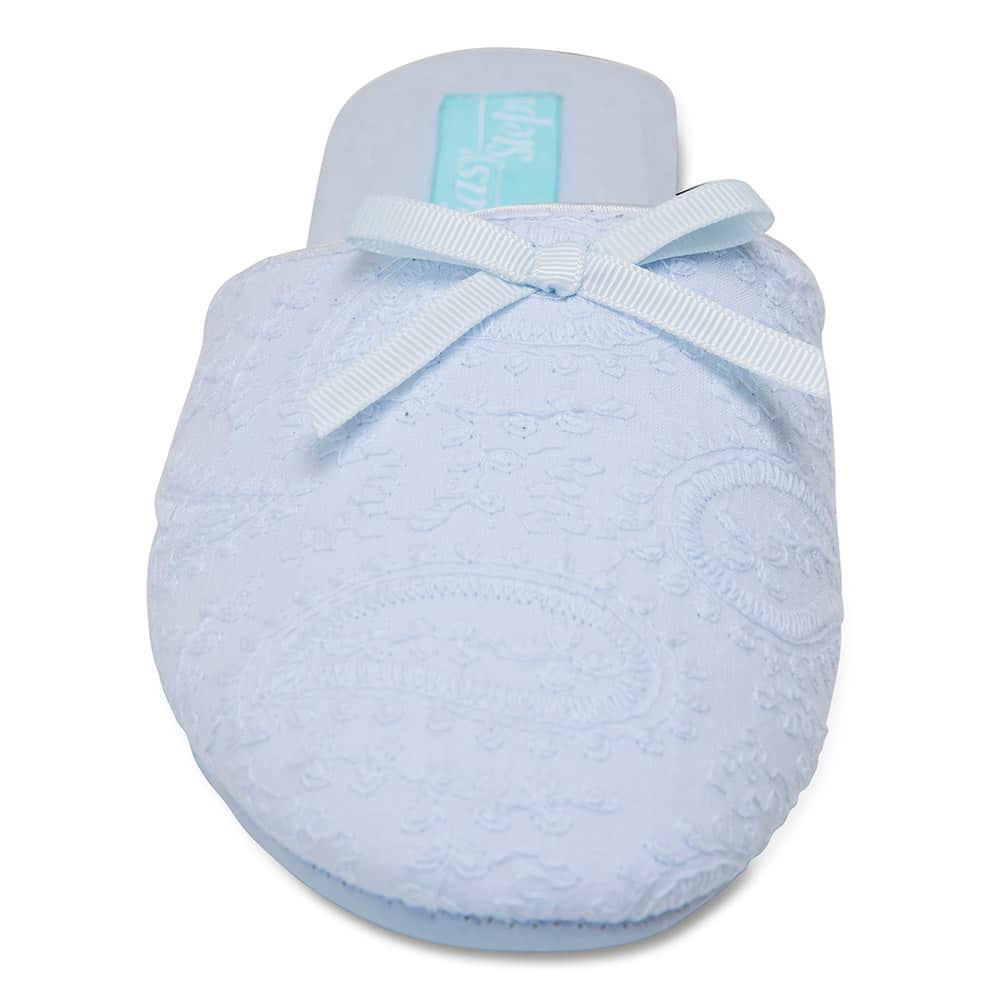 Siam Slipper in Light Denim Fabric