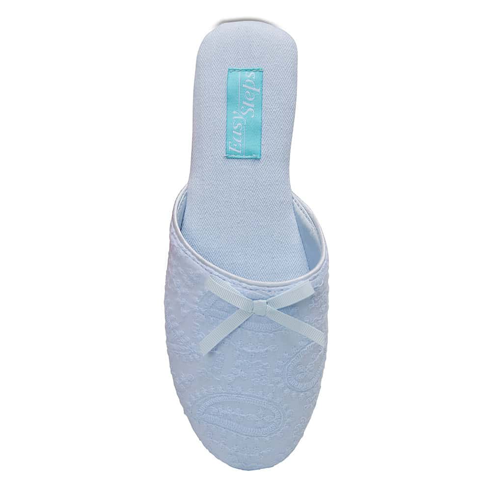 Siam Slipper in Light Denim Fabric