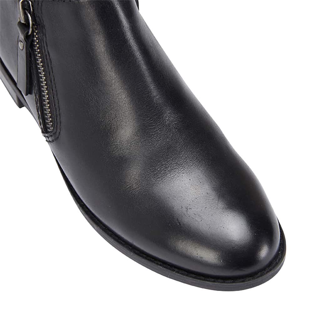 Strike Boot in Black Leather