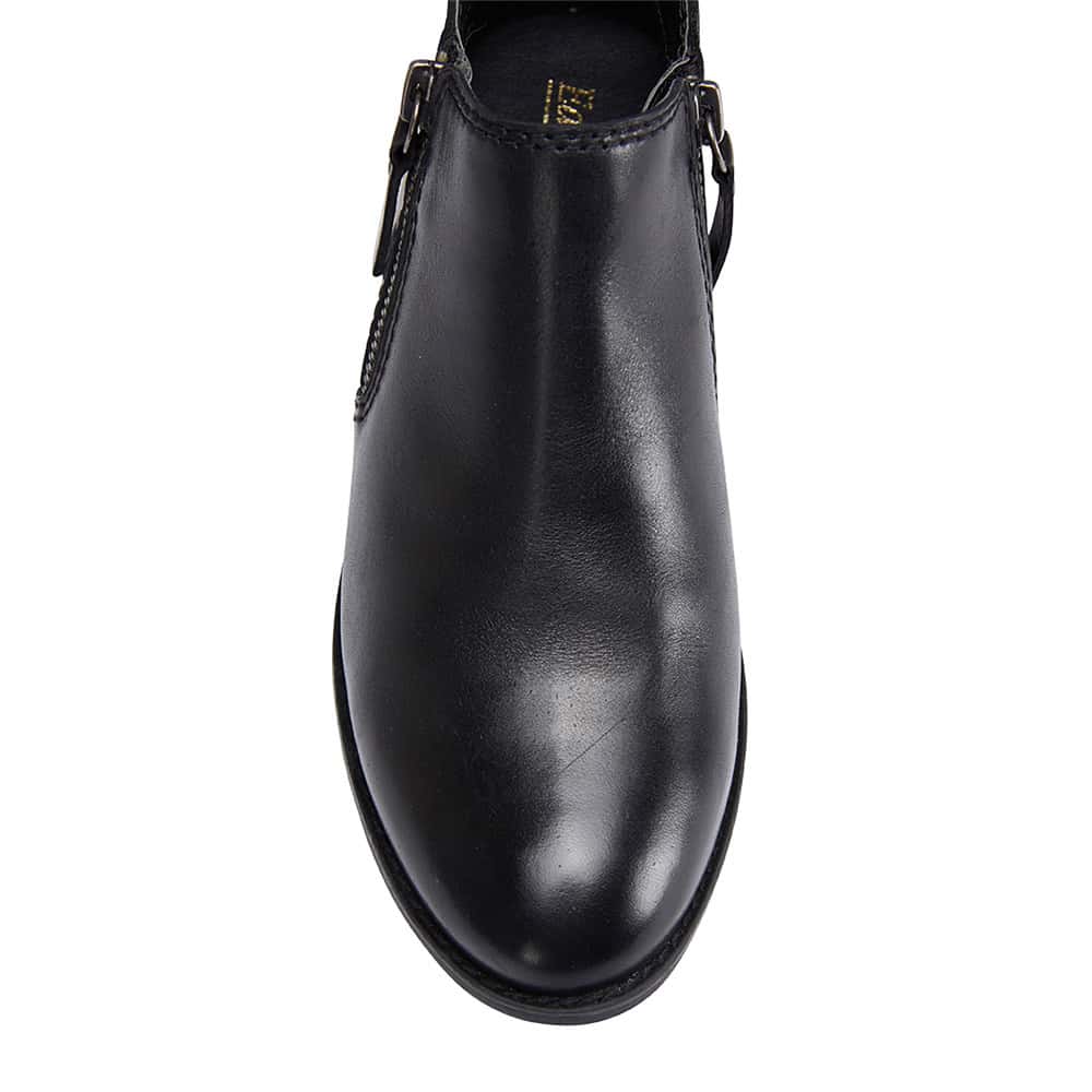 Strike Boot in Black Leather