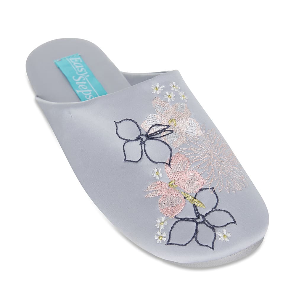 Sultry Slipper in Grey Fabric