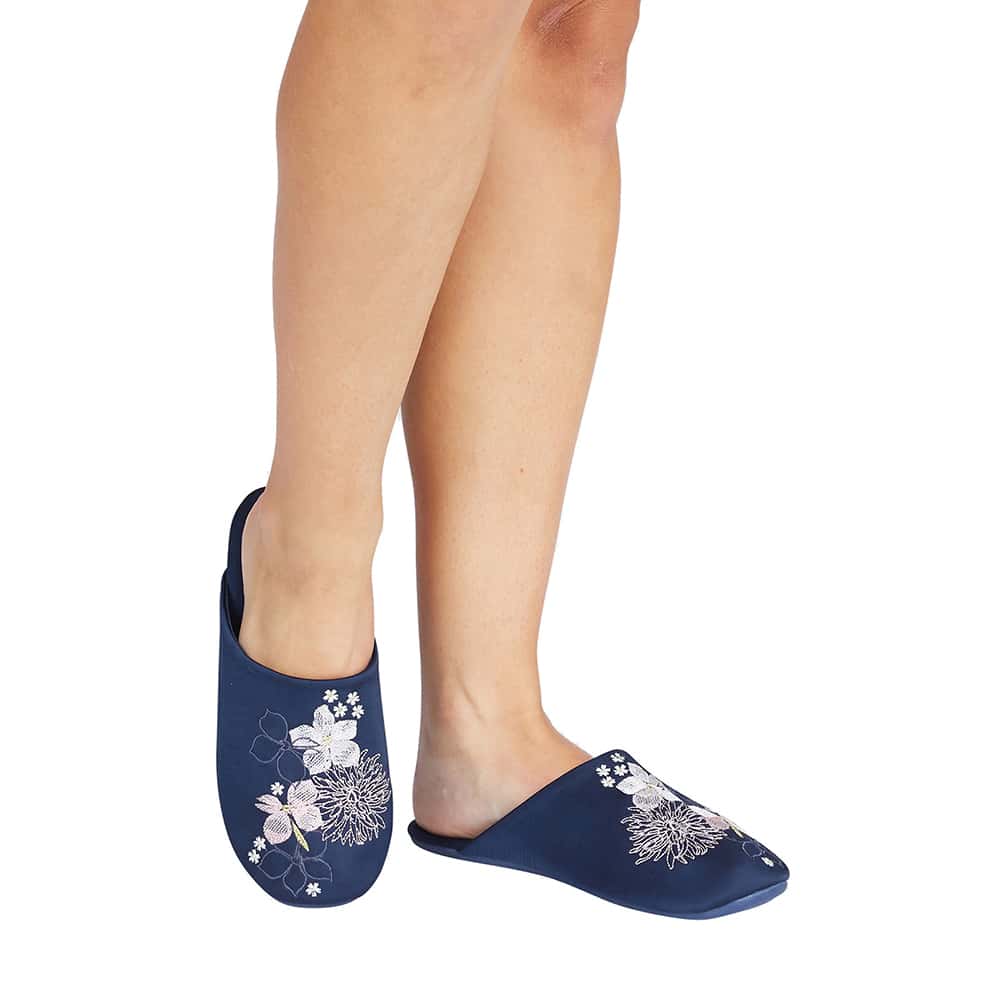 Sultry Slipper in Navy Fabric