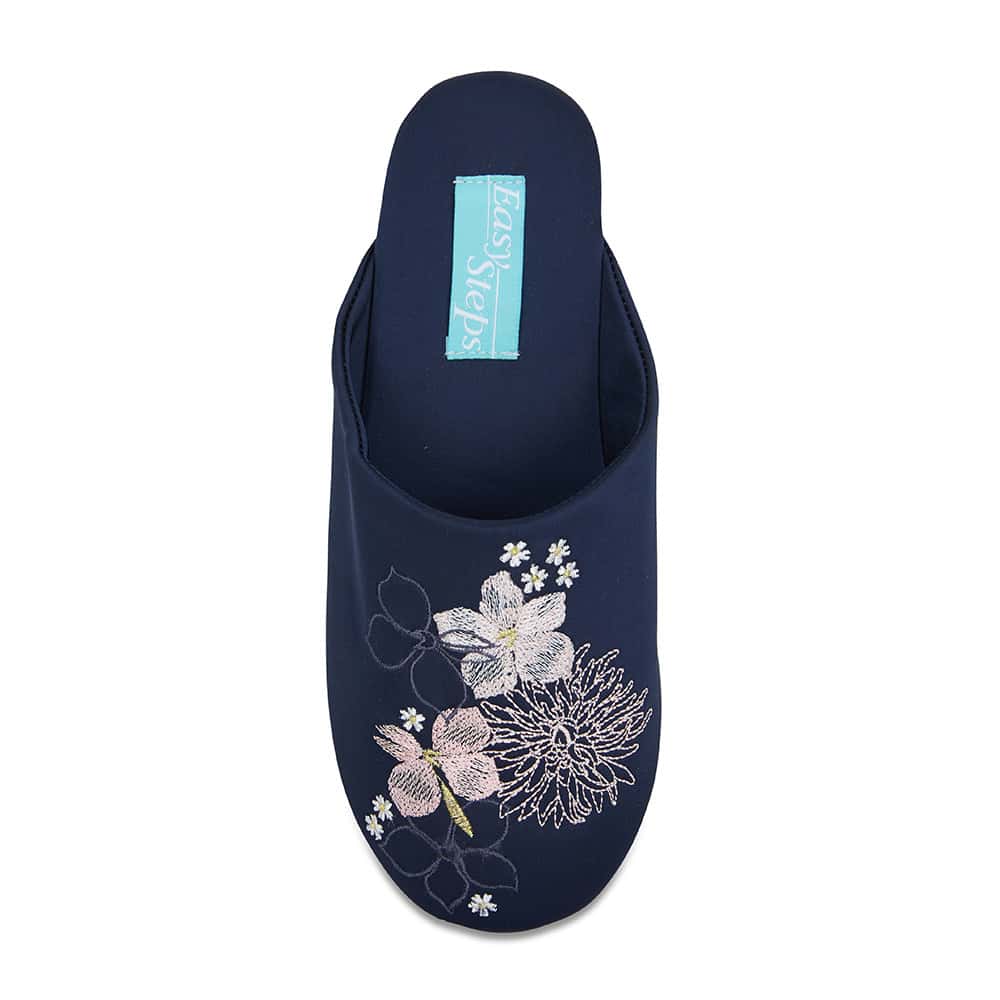 Sultry Slipper in Navy Fabric