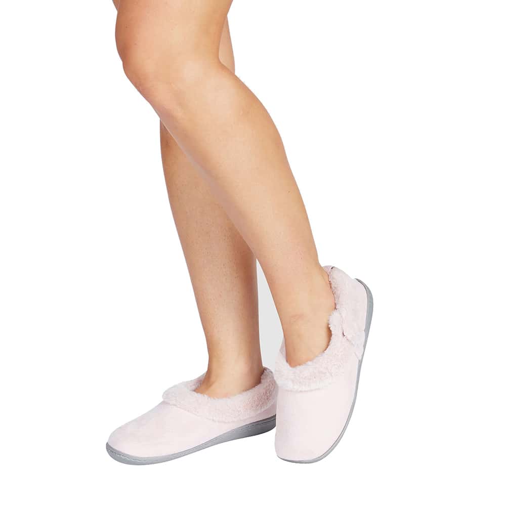Sundae Slipper in Pale Pink Fabric