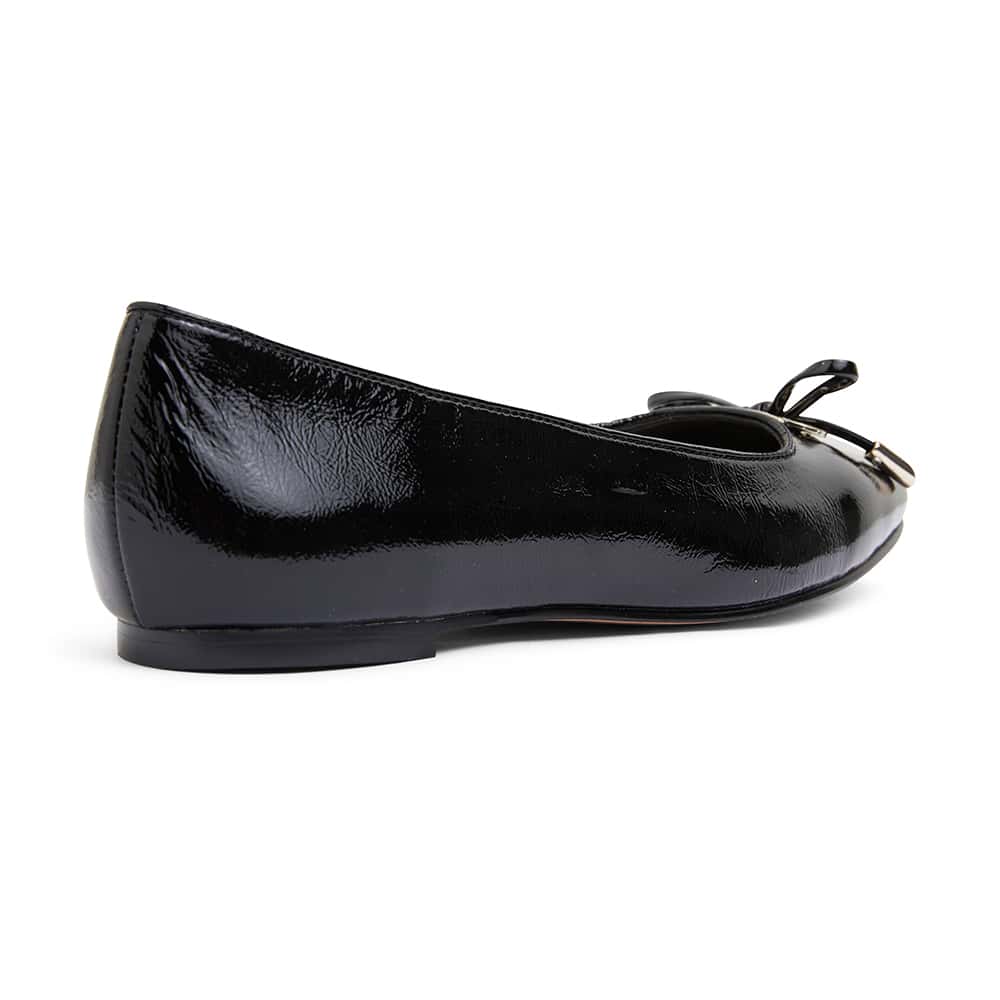 Tabbatha Flat in Black Patent