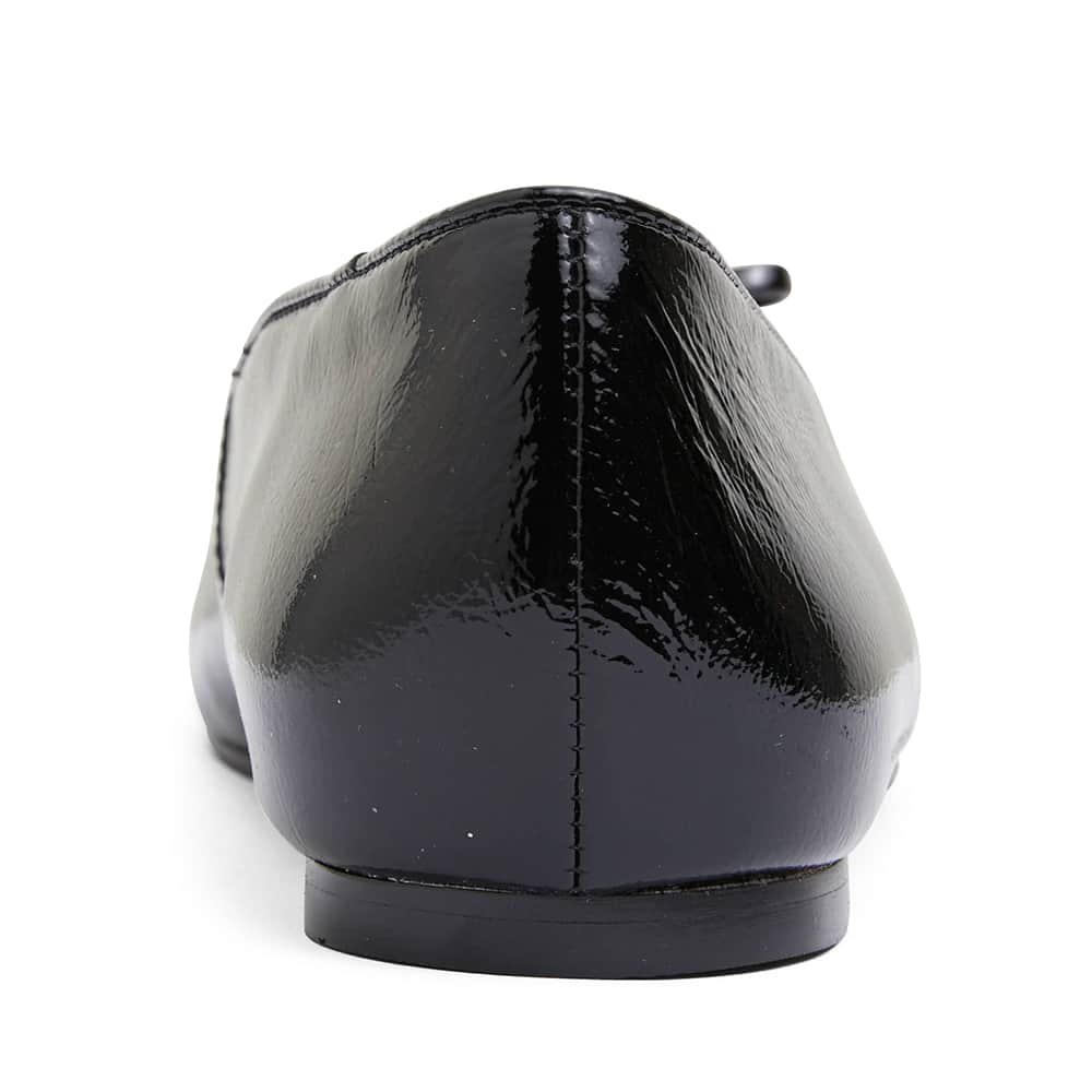 Tabbatha Flat in Black Patent
